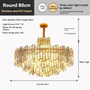 GobekUsa Golden Branch Crystal Chandelier for Bedroom & Living Room