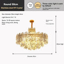 GobekUsa Golden Branch Crystal Chandelier for Bedroom & Living Room