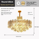 GobekUsa Golden Branch Crystal Chandelier for Bedroom & Living Room