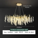 GobekUsa Golden Branch Crystal Chandelier for Luxurious European Living Room