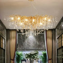 GobekUsa Branch-shaped Golden Crystal Chandelier for Villa Bedroom and Living Room