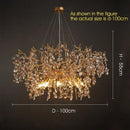 GobekUsa Crystal LED Chandelier 60/80/100 cm Golden Luxury Lamp for Dining & Living Room