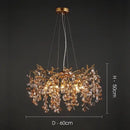 GobekUsa Crystal LED Chandelier 60/80/100 cm Golden Luxury Lamp for Dining & Living Room