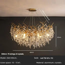 GobekUsa Crystal LED Pendant Lights Gold Dining Room Branch Chandelier by Decorbites