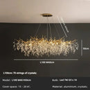 GobekUsa Crystal LED Pendant Lights Gold Dining Room Branch Chandelier by Decorbites