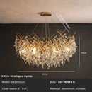 GobekUsa Crystal LED Pendant Lights Gold Dining Room Branch Chandelier by Decorbites