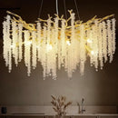 GobekUsa Crystal Metal Chandelier: Elegant Luxury Hanging Lamp for Home Hotel Decor