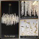 GobekUsa Crystal Metal Chandelier: Elegant Luxury Hanging Lamp for Home Hotel Decor