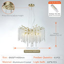 GobekUsa Crystal Metal Chandelier: Elegant Luxury Hanging Lamp for Home Hotel Decor