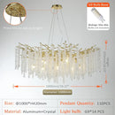 GobekUsa Crystal Metal Chandelier: Elegant Luxury Hanging Lamp for Home Hotel Decor