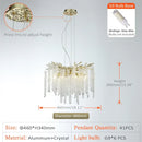 GobekUsa Crystal Metal Chandelier: Elegant Luxury Hanging Lamp for Home Hotel Decor
