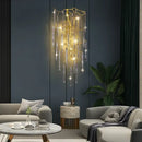 GobekUsa Crystal Wall Lamp Living Room Bedroom Bedside Art Light