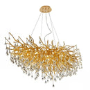 GobekUsa Crystal Water Drop LED Chandelier for Luxurious Living Room Decor.