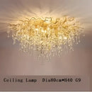 GobekUsa Crystal Water Drop LED Chandelier for Luxurious Living Room Decor.