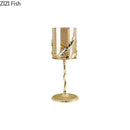 GobekUsa Golden Branches Candle Holders Metal Glass Candlestick Aroma Container