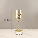 GobekUsa Golden Branches Candle Holders Metal Glass Candlestick Aroma Container