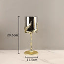 GobekUsa Golden Branches Candle Holders Metal Glass Candlestick Aroma Container