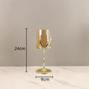 GobekUsa Golden Branches Candle Holders Metal Glass Candlestick Aroma Container