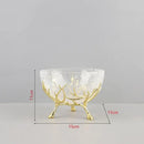 GobekUsa Golden Branches Glass Bowl Set for Home Kitchen Desserts and Snacks