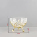 GobekUsa Golden Branches Glass Bowl Set for Home Kitchen Desserts and Snacks