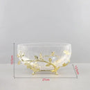 GobekUsa Golden Branches Glass Bowl Set for Home Kitchen Desserts and Snacks