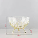 GobekUsa Golden Branches Glass Bowl Set for Home Kitchen Desserts and Snacks