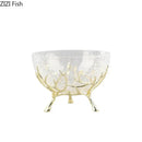 GobekUsa Golden Branches Glass Bowl Set for Home Kitchen Desserts and Snacks