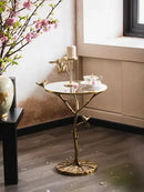GobekUsa Brass Bird Side Table | Creative Tea Table | Balcony & Living Room Decor