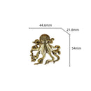 Golden brass octopus sculpture living room decor figurine by Decorbites