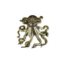 Golden brass octopus sculpture living room decor figurine by Decorbites