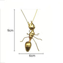 Golden butterfly ant miniature metal figurine living room decor by Decorbites