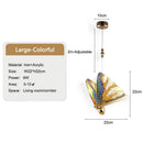 GobekUsa Butterfly LED Pendant Lights: Stylish Interior Chandelier for Bedroom and Dining Room