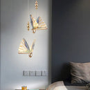 GobekUsa Butterfly LED Pendant Lights: Stylish Interior Chandelier for Bedroom and Dining Room