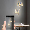 GobekUsa Butterfly LED Pendant Lights: Stylish Interior Chandelier for Bedroom and Dining Room