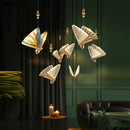 GobekUsa Butterfly LED Pendant Lights: Stylish Interior Chandelier for Bedroom and Dining Room