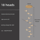 GobekUsa Butterfly Chandelier Staircase Suspended Loft Pendant Light for Living Room & Hallway