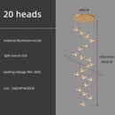 GobekUsa Butterfly Chandelier Staircase Suspended Loft Pendant Light for Living Room & Hallway