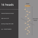 GobekUsa Butterfly Chandelier Staircase Suspended Loft Pendant Light for Living Room & Hallway