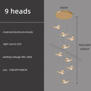GobekUsa Butterfly Chandelier Staircase Suspended Loft Pendant Light for Living Room & Hallway