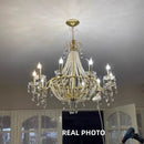 GobekUsa Crystal LED Chandelier Pendant Lights for Villa Stairs and Hotel Decor