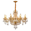GobekUsa Crystal LED Chandelier Pendant Lights for Villa Stairs and Hotel Decor
