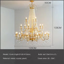 GobekUsa Crystal LED Chandelier Pendant Lights for Villa Stairs and Hotel Decor