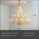 GobekUsa Crystal LED Chandelier Pendant Lights for Villa Stairs and Hotel Decor