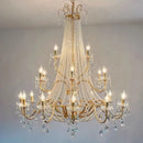 GobekUsa Crystal LED Chandelier Pendant Lights for Villa Stairs and Hotel Decor