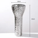 GobekUsa Golden Ceramic Geometric Honeycomb Vase - Home Decoration Accessory