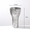 GobekUsa Golden Ceramic Geometric Honeycomb Vase - Home Decoration Accessory
