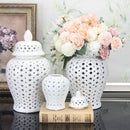 GobekUsa Golden Ceramic Ginger Jar Home Decor Vase Pot Flower Arrangement Storage Jar