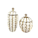 GobekUsa Golden Checkmate Ceramic Pot Vase Wavy Gilt Storage Tank