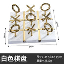 GobekUsa Golden Chessboard Metal Handicraft Sculpture for Home Decoration