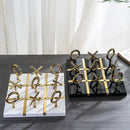 GobekUsa Golden Chessboard Metal Handicraft Sculpture for Home Decoration